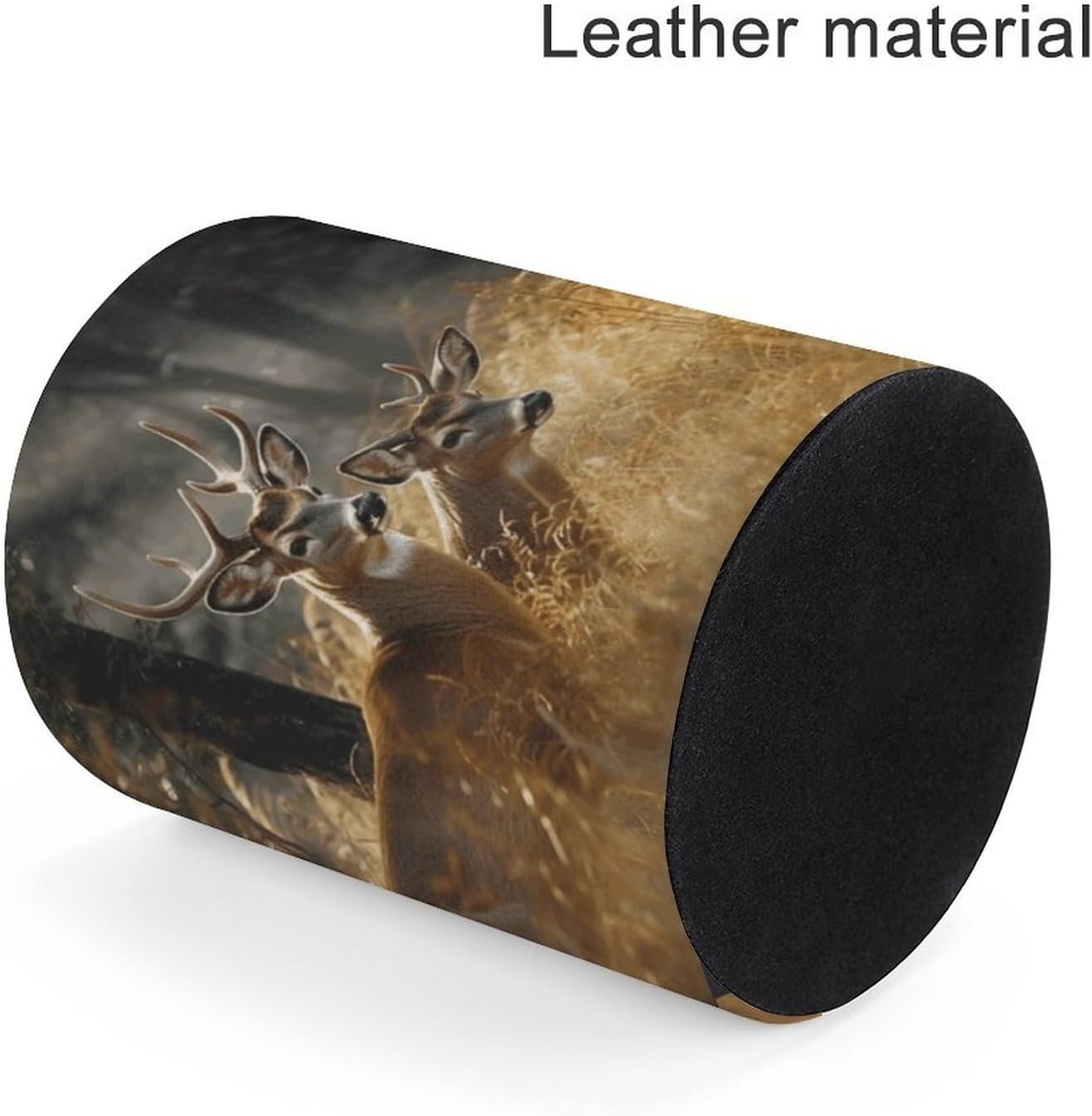 Office Nature Wild Deers Desk Organizer Pen Holder Round image 4