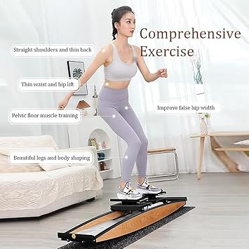 ski machine， Indoor Ski Simulator Fitness Skiing Machine, Exercise Equipment with Armrest, Body Balance Workout for Glutes, Adjustable