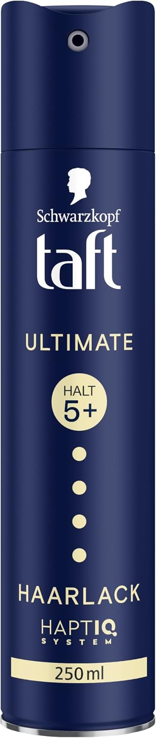 Schwarzkopf Taft Ultimate lakier do włosów (250 ml), trwałość 5+ + stylizacja włosów, lakier do wszystkich rodzajów włosów, najwyższa przyczepność i krystaliczny połysk, wegańska formuła