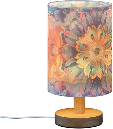 Miniatura 2 de Trendy Boho Colorful Flowers Bloom Bedside Lamp Kids Night Light for Nightstand Lamp for Desk Retro lámparas para mesa