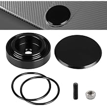 Car Wiper Plug, Waterproof Vehicle Rear Wipers Grommet Cap Windshield Block Off Plug with O-Ring, Dustproof Aluminum Rear Window Wiper Delete Cover Kit for Car Truck SUV Black