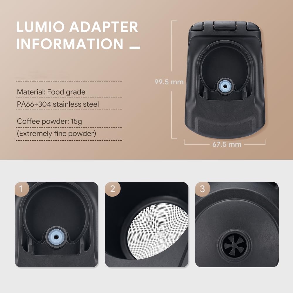 BENFUCHEN Coffee capsule holder adapter for LUMIO DG325 Dolce Gusto Krups Nescafé