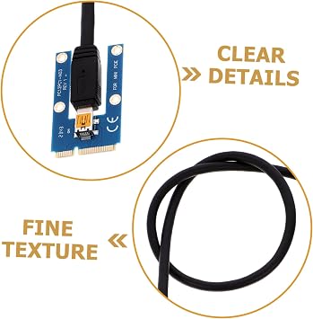 Happyyami Graphics Card 4gb Pcie Graphics Card with USB Cable Pcb Electronics Quick Connection for External Monitors Computer Accessory