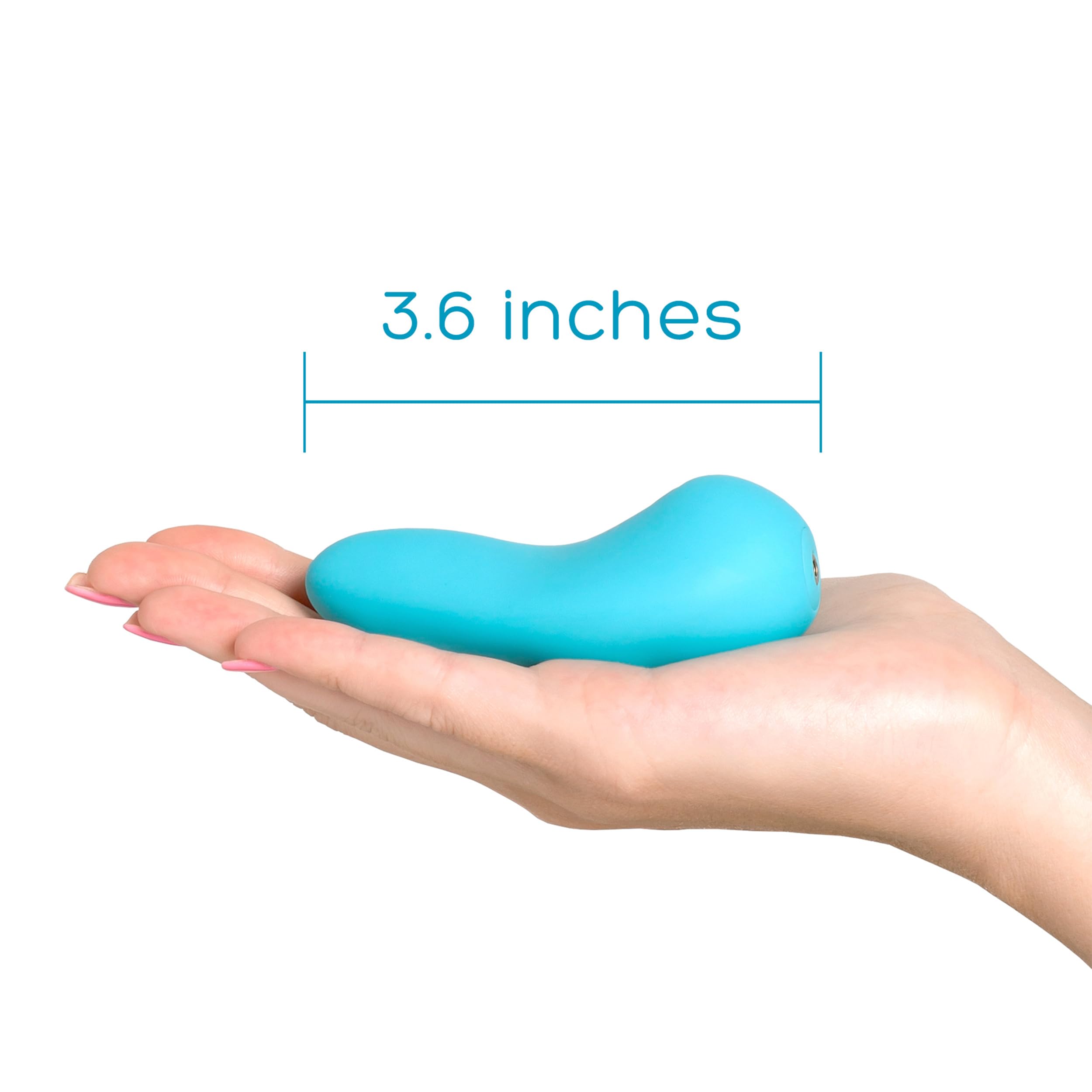 plusOne Mini Massager with Storage Bag, 10 Vibration Settings, Body-Safe Silicone, Rechargeable Battery