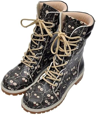 DOGO Personalize Your Life SUPERBOOTS - Lace Up Printed Boots - Ankle Heeled - Chic, Elegant and Casual Style - Vegan, Environmentally Friendly and Handmade - Breathable Design