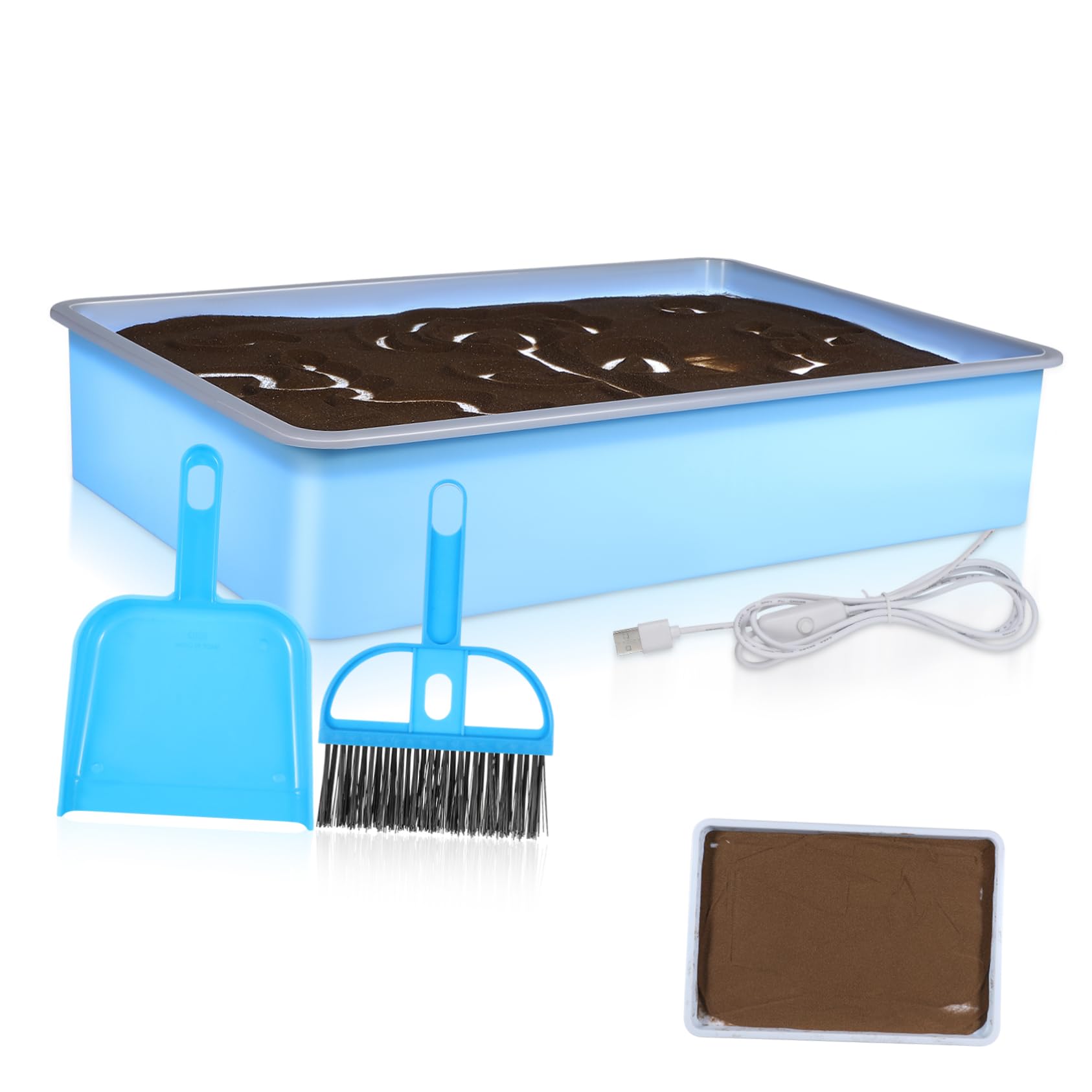 Yardwe Interactive Boys and Girls Light Table Painting Set Boys and Girls Painting Table Creative Playset for Toddlers Educational Sand Pit