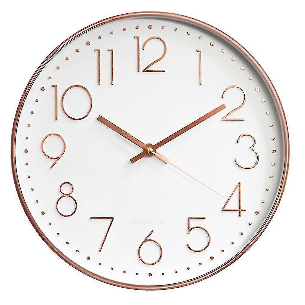 JOYHAPPST Wall Clock Silent Non Ticking Quality Quartz, Round Easy To Read