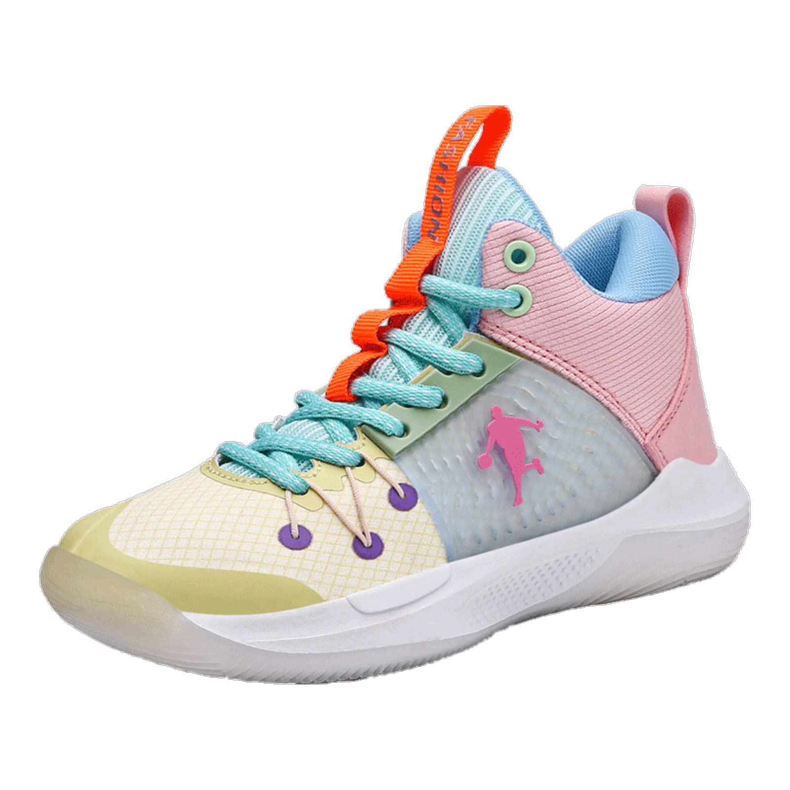 Ucilxi New Children's high top Basketball Shoes White Yellow