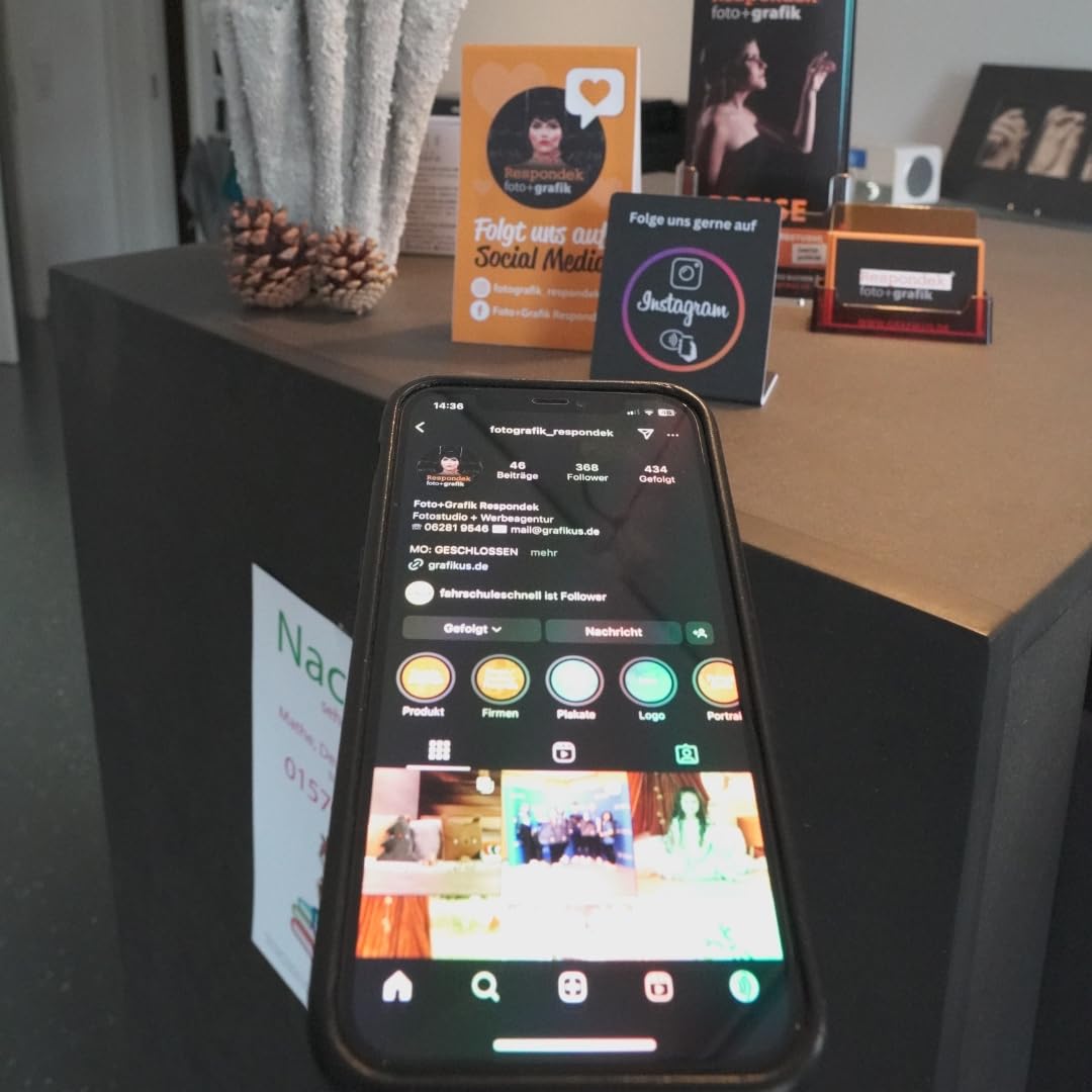 Folge Uns gerne auf Instagram NFC Aufsteller für mehr Reichweite auf Instagram | Vorprogrammiert auf ihren Instagram Account