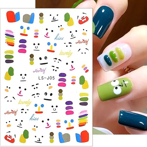 Miniatura 6 de Calcomanías de uñas para niños para niñas, calcomanías de uñas de dinosaurio de dibujos animados 3D, calcomanías de uñas de gato Kawaii, calcomanías