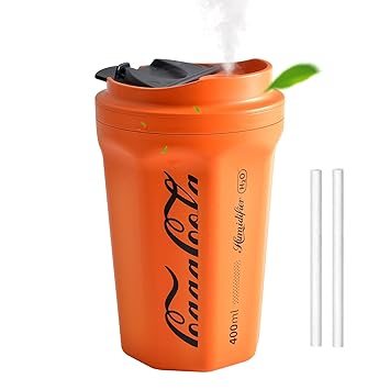 Portable Mini Humidifier, 400ml Small Cool Mist Humidifiers USB Personal Desk Ultrasonic Humidifier Runtime 10 Hours for Bedroom, Home, Plants, Car, Baby Nursery, Office, Travel, Auto-Shut Off Protection