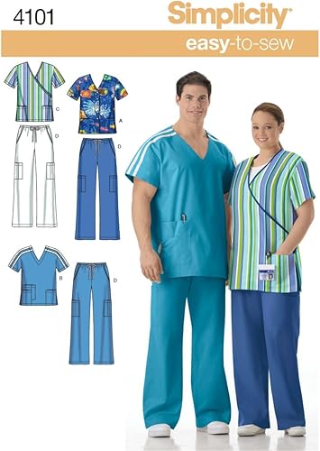 Simplicity Patrón de costura fácil de coser para hombres y mujeres, tallas XL-XXXL.