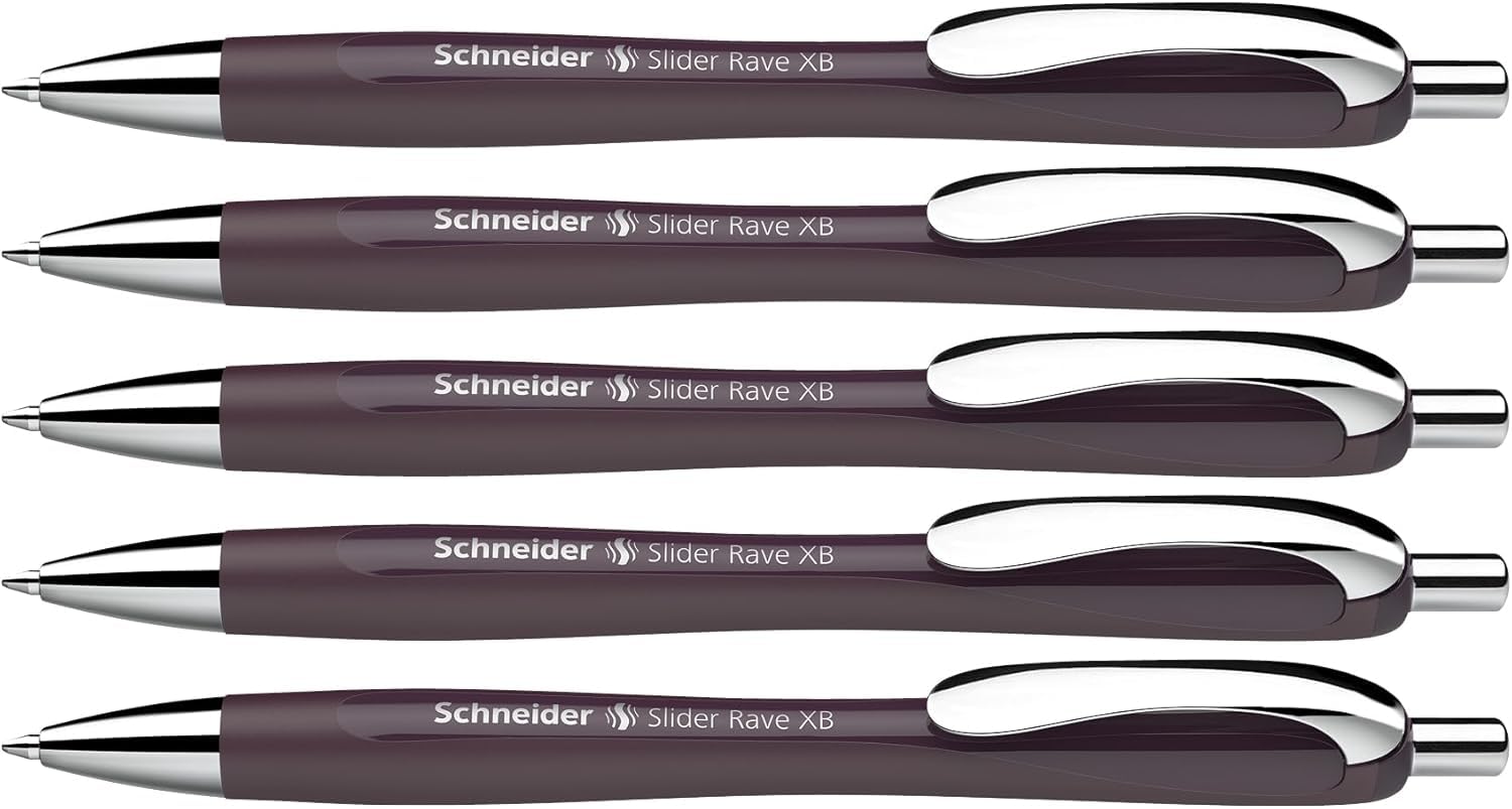 Schneider Slider Rave XB Kugelschreiber, 5 Stück, Pflaume
