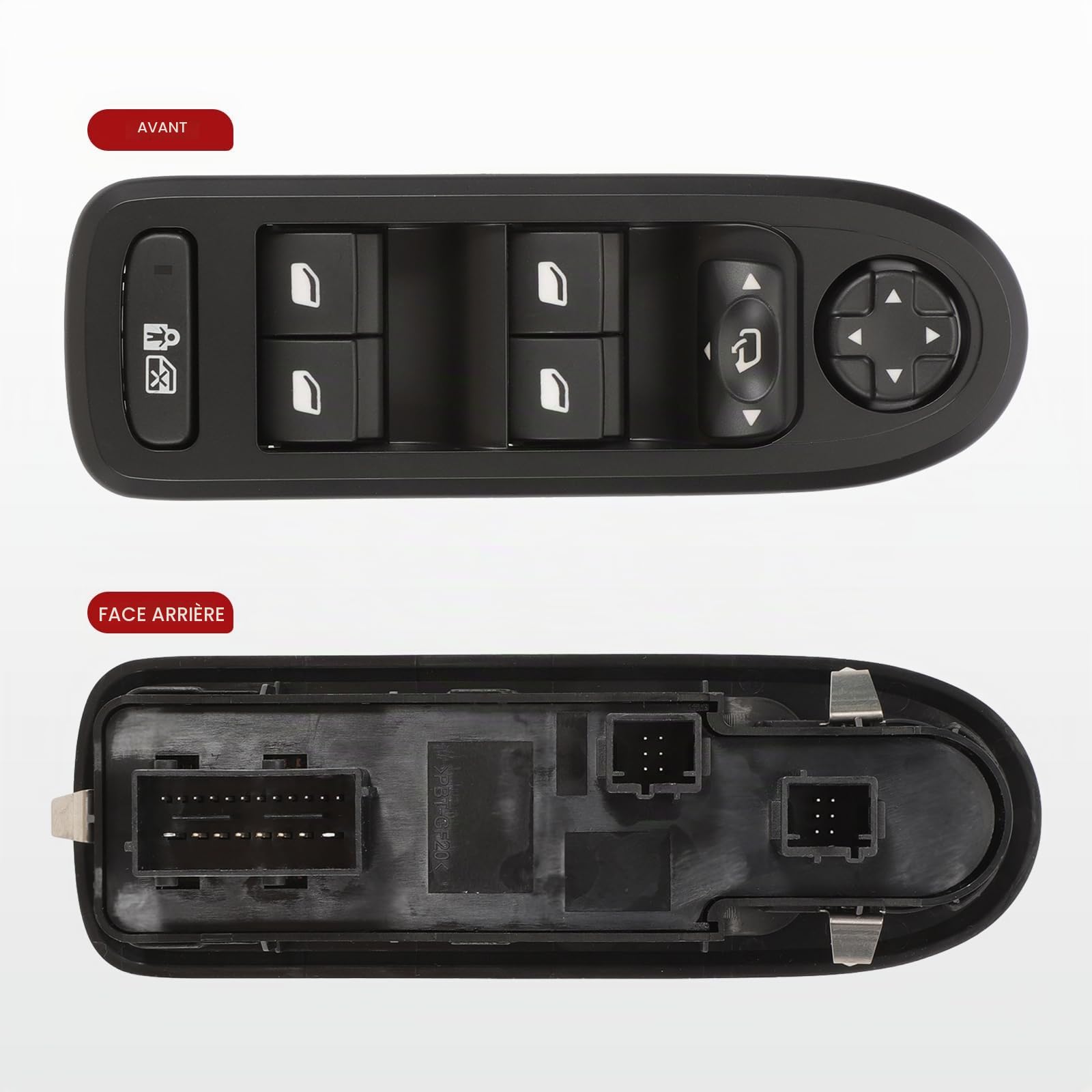 32 Broches Interrupteur de Lève Vitre pour 308 508 C5, 96644917XT Fonction Rétroviseur Rabattable Électrique Confortable Bouton Vitre de Fenêtre 96631328XT 96660257XT 96644915