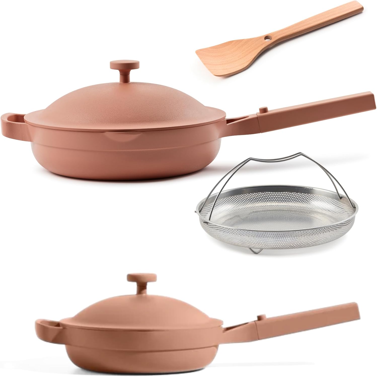 Our Place Always Pan Duo - Stndard & Mini Always Pan 2.0 Bundle | Multi-Functional Cookware Set Replaces 20 Pieces | Spice