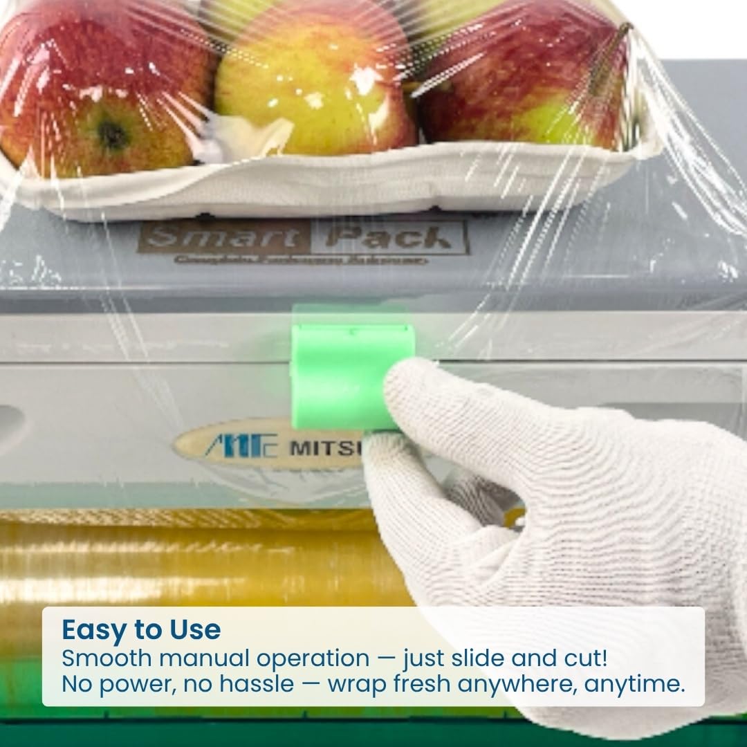 SMART PACK Table Top Vegen Cut Wrapping Machine for Vegetable, Bakery Food Wrap, Commercial Kitchens | Maintaining Food Freshness | Vegetable Wrapping Machine | Pack of 1 3