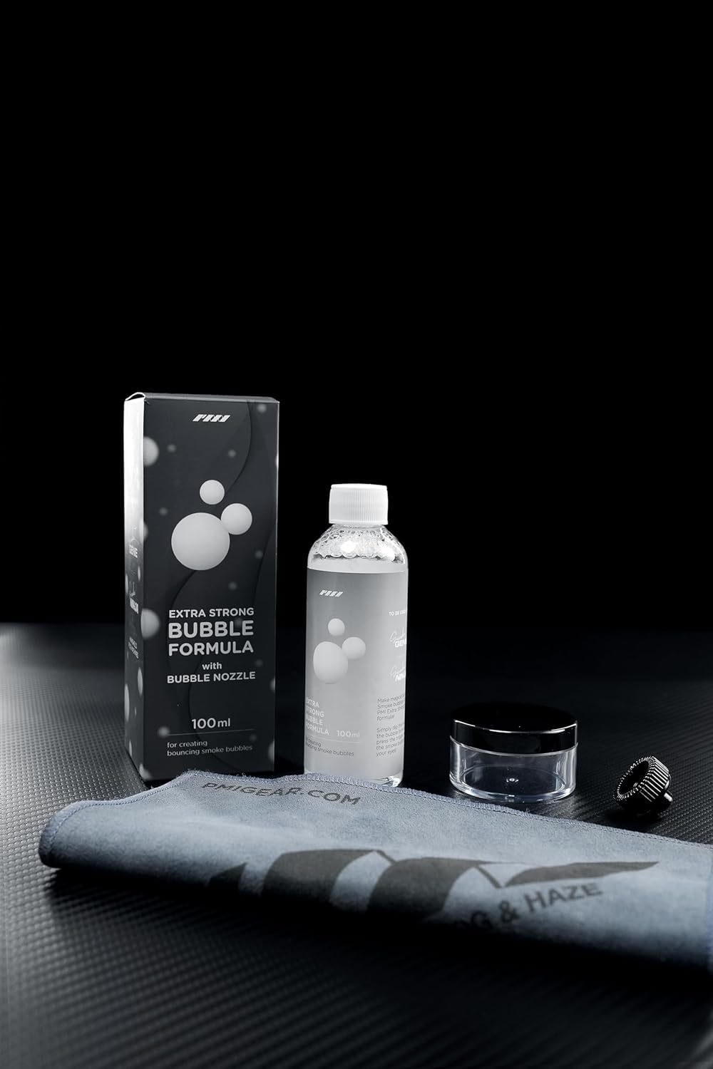 Pergear Kit ugelli per bolle PMI SmokeNinja Pro HAZER Kit e kit TRIDENT, inclusa soluzione per bolle di sapone da 100 ml, ciotola per bolle di sapone, panno per la pulizia e ugello per bolle