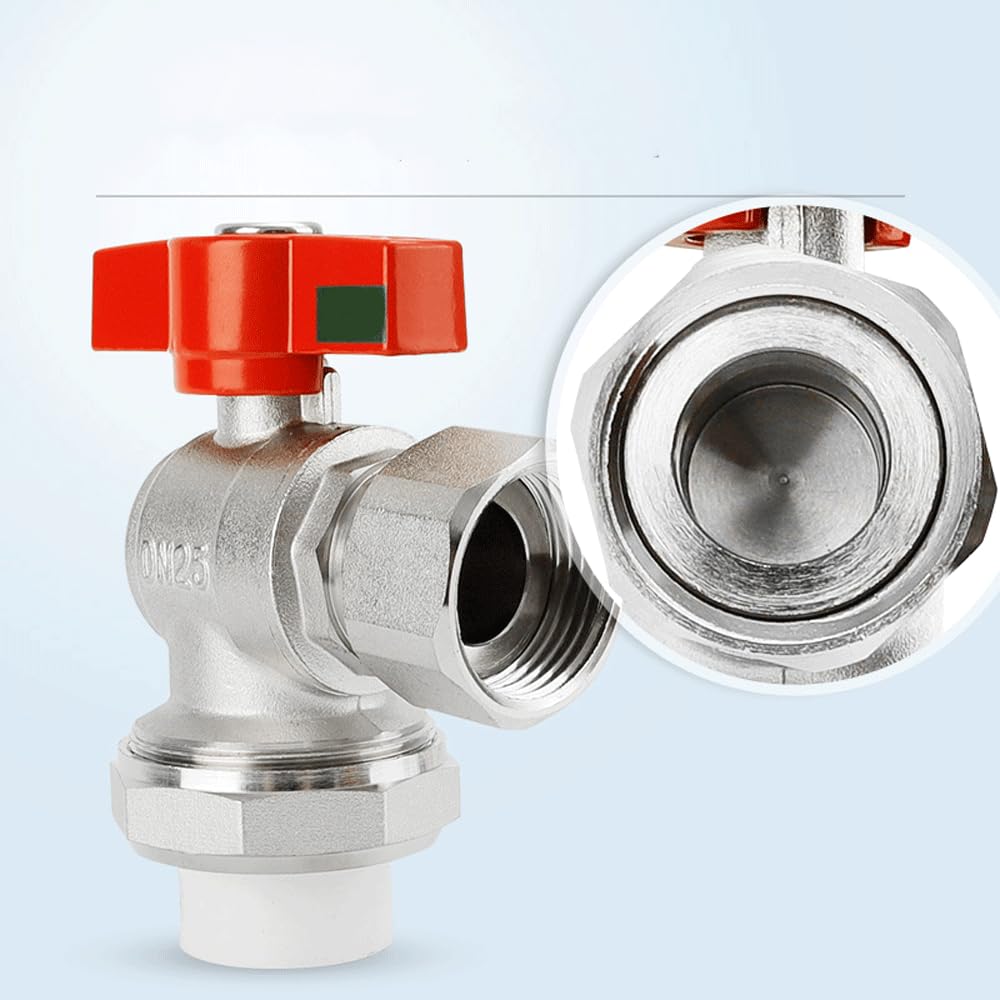 Tubería de Agua de 1" BSPP Hembra con Rosca de Codo y unión esférica, Accesorio for medidor de Agua, Tubo de latón de 25 mm/32 mm.(32mmx 1 Inch)