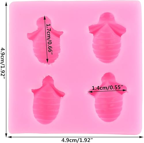 Miniatura 11 de Molde de silicona de abejorros para fondant de abeja, molde de abejas para decoración de pasteles de azúcar, decoración de cupcakes, pasta de goma