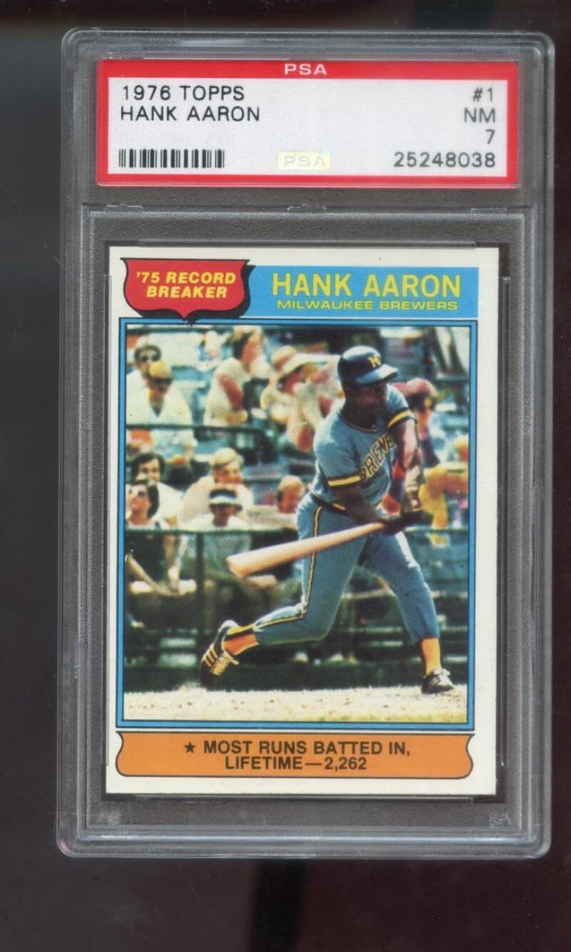 1976 Topps #193 N.L. Home Run Leaders Mike Schmidt HR PSA 7 Graded Baseball Card