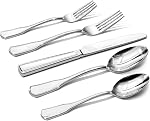 KINGSTONE 40-Piece Silverware Set, 18/10 Stainless Steel Flatware Set for 8, Tableware Cutlery Set, Utensil Sets for Home Restaurant, Mirror Finish, Dishwasher Safe