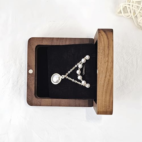 Miniatura 7 de Caja de collar de madera caja de regalo para su caja de collar hombres pequeñas cajas de collar para joyería regalo collar joyas cajas de regalo