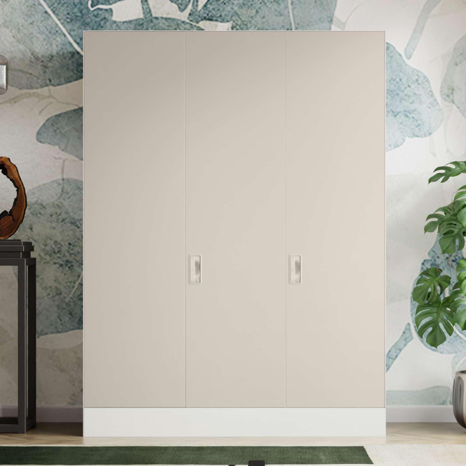 GODREJ INTERIO Wardrobe Slimline XL 3 Door Steel Almirah (Alpine White and Matte Warm Grey) Wardrobe for Clothes, 1 Year Warranty, Locker & 2 Drawer, 8 Shelves-image-29