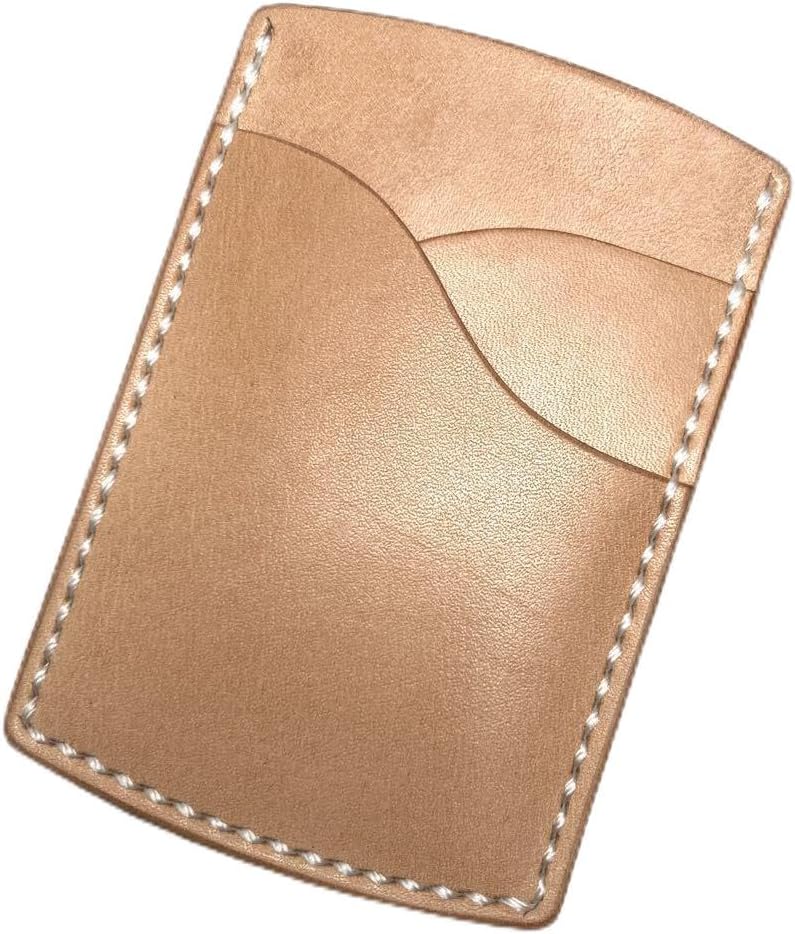 本革 パスケース 栃木レザー 定期入れ ナチュラル 手縫い カードケース 革小物