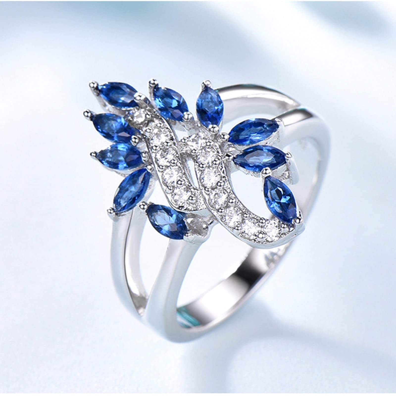 Gioielli da sposa per damigelle d'onore in argento Sterling, set di gioielli da sposa argento foglia orecchini collana e anello set di gioielli per le donne