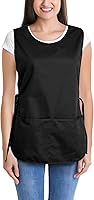 Vista 2 de DALIX Delantal Cobbler 2 Bolsillos Smock Regular 28.5" x 18.5" Negro