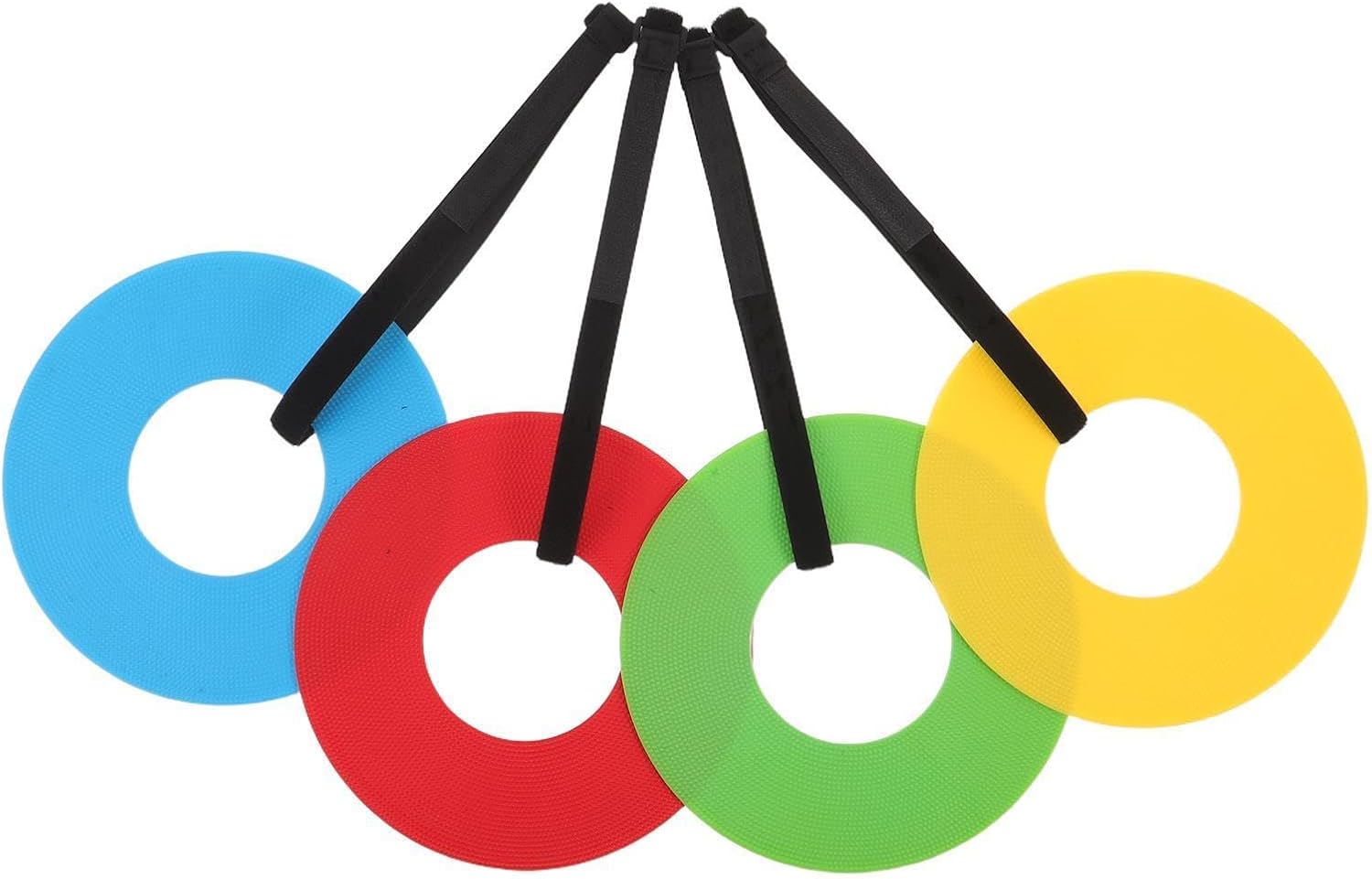 Hanging 4pcs with Straps Adjustable Soccer Target Training TPE | 19.5cm Football Agility Hang Target, Accuracy Practice for Soccer and Hockey, Portable Outdoor Home Use