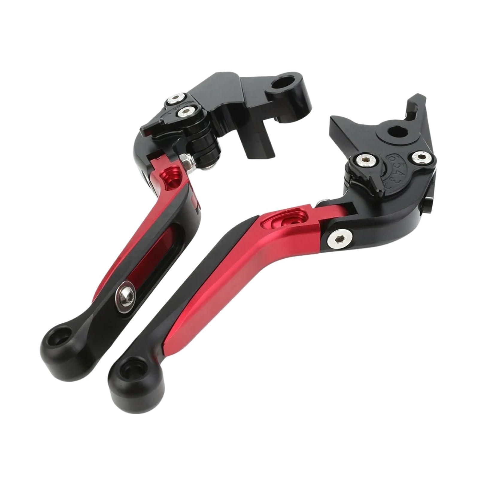 Wnftyske Red F Motorcycle Brake Clutch Lever Pivot Levers Moto Foldable Extendable Brake Clutch Levers For Duc&Ati St4s 620 For Monster Mts For 800/400/695/696/796, Hypermotard 796
