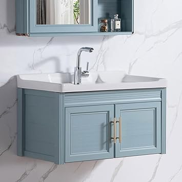 Wall Mounted Bathroom Vanity with Sink,Floating Vanity ,bathroom vanity with sink,Suitable for bathrooms, toilets, hotels, balconies, laundry rooms, with faucets, water pipes, angle valves  Size 62