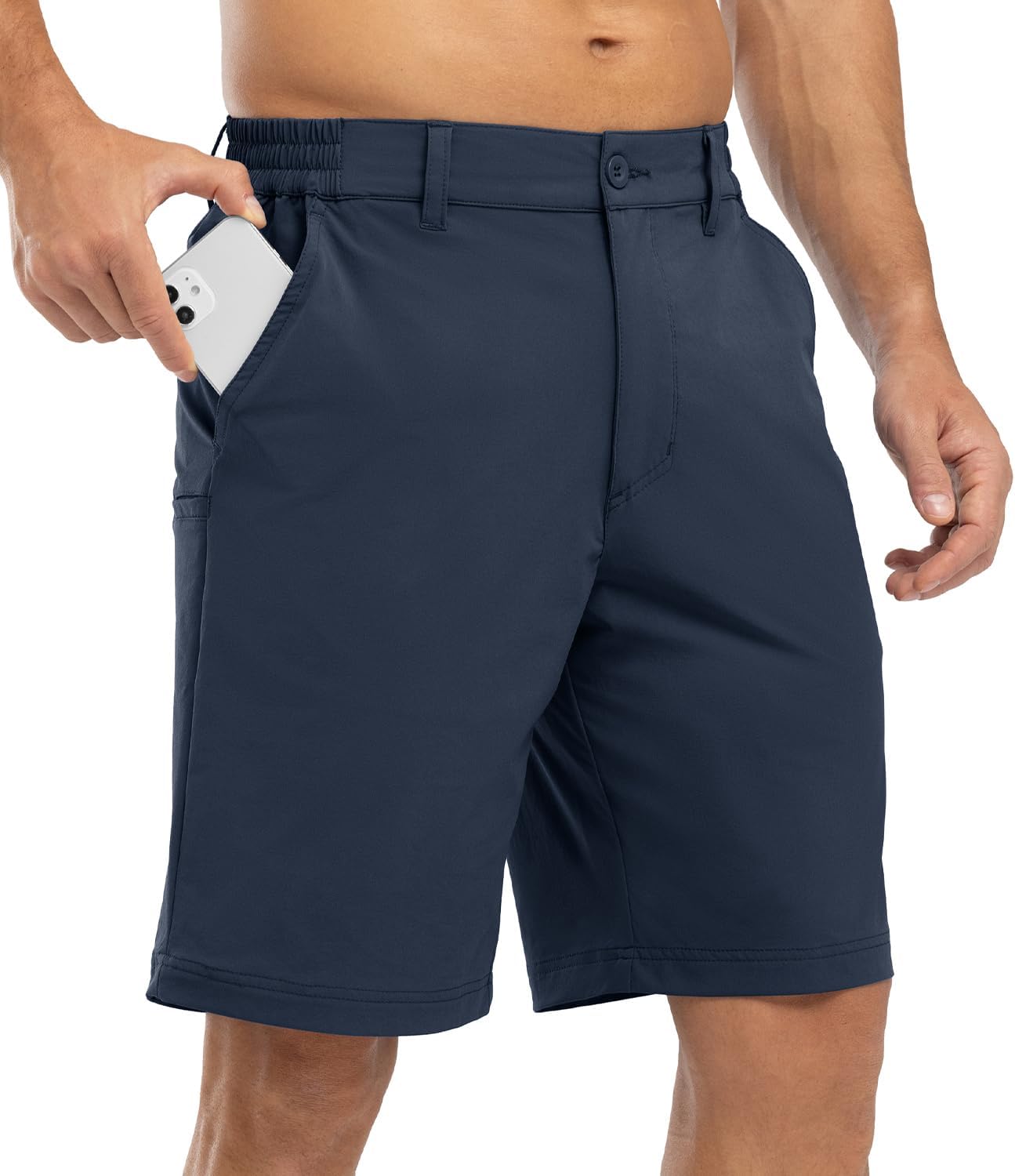 BGOWATU Mens Golf Shorts Stretch Dress Shorts Dry Fit Casual Hiking Cargo Shorts for Summer with Pockets