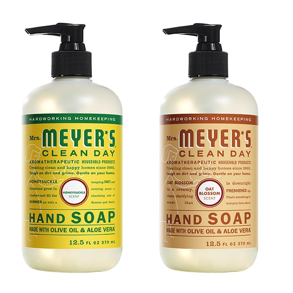 Mrs. MEYER'S Honeysuckle + Oat Blossom Liquid Hand Soap Variety Pack, 12.5 oz.