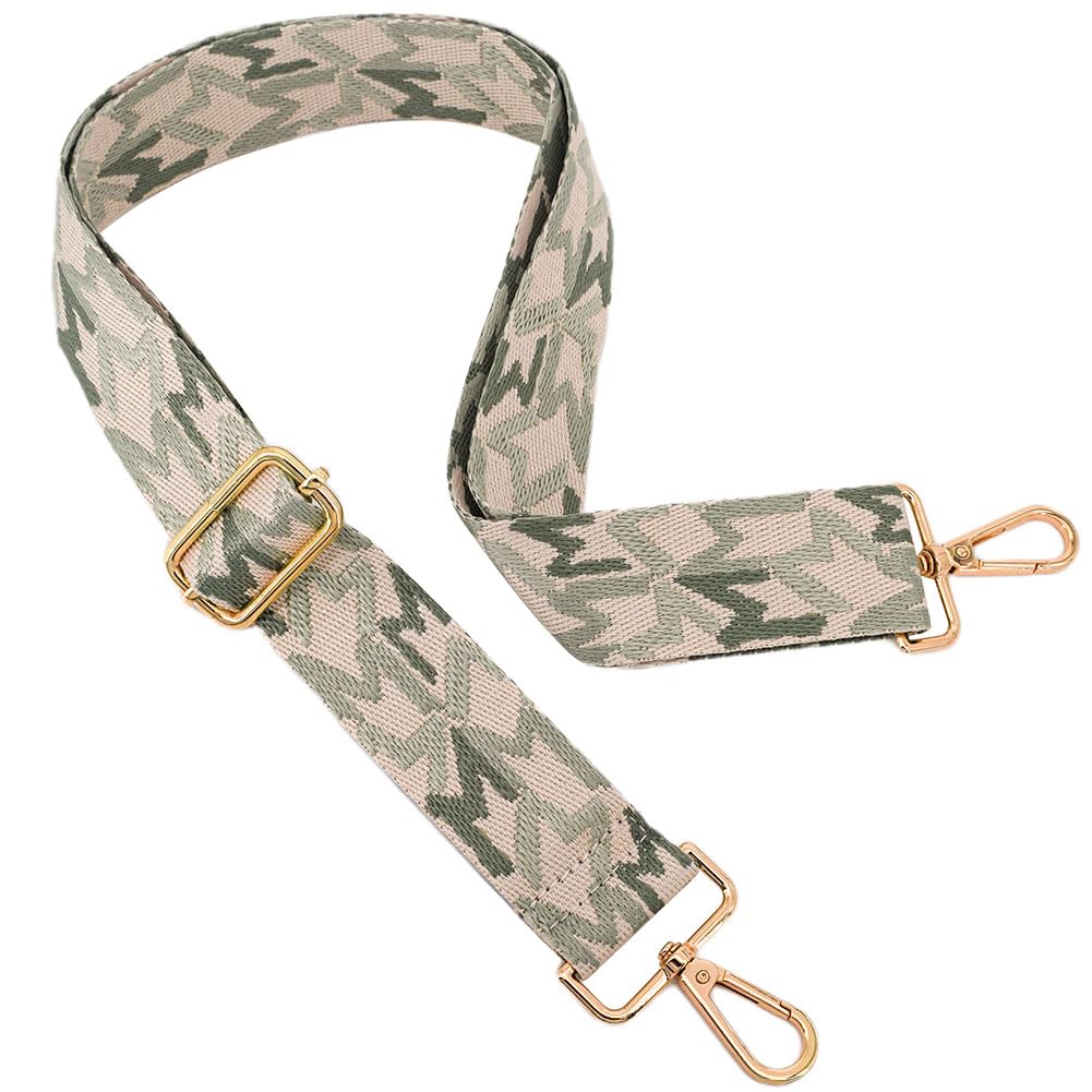 Roygbcp Women's Green M-Gold Hardware R202304 Rhombic Wallet Strap (Pack Of 1), 28-51 Inches