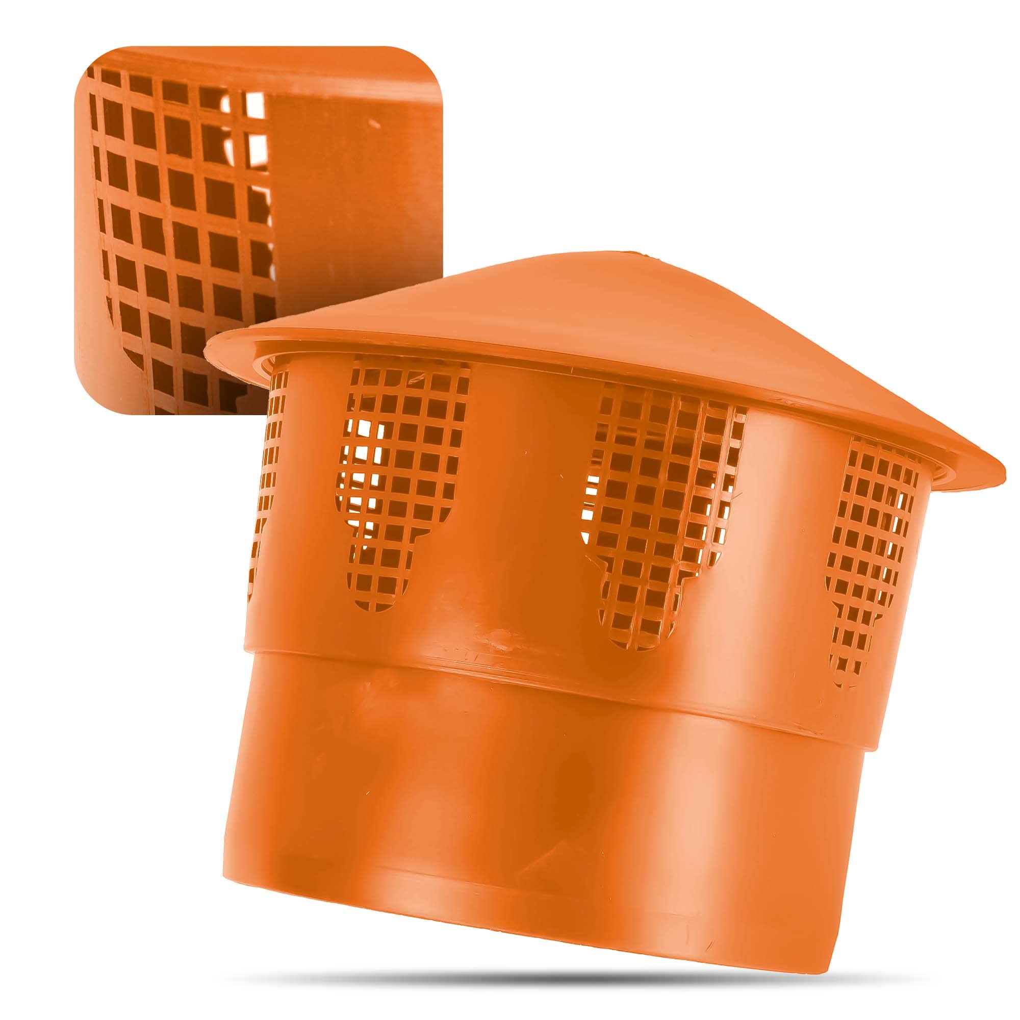 Cubierta De Lluvia Tapa De Ventilación Del Tejado (160 mm | Naranja)