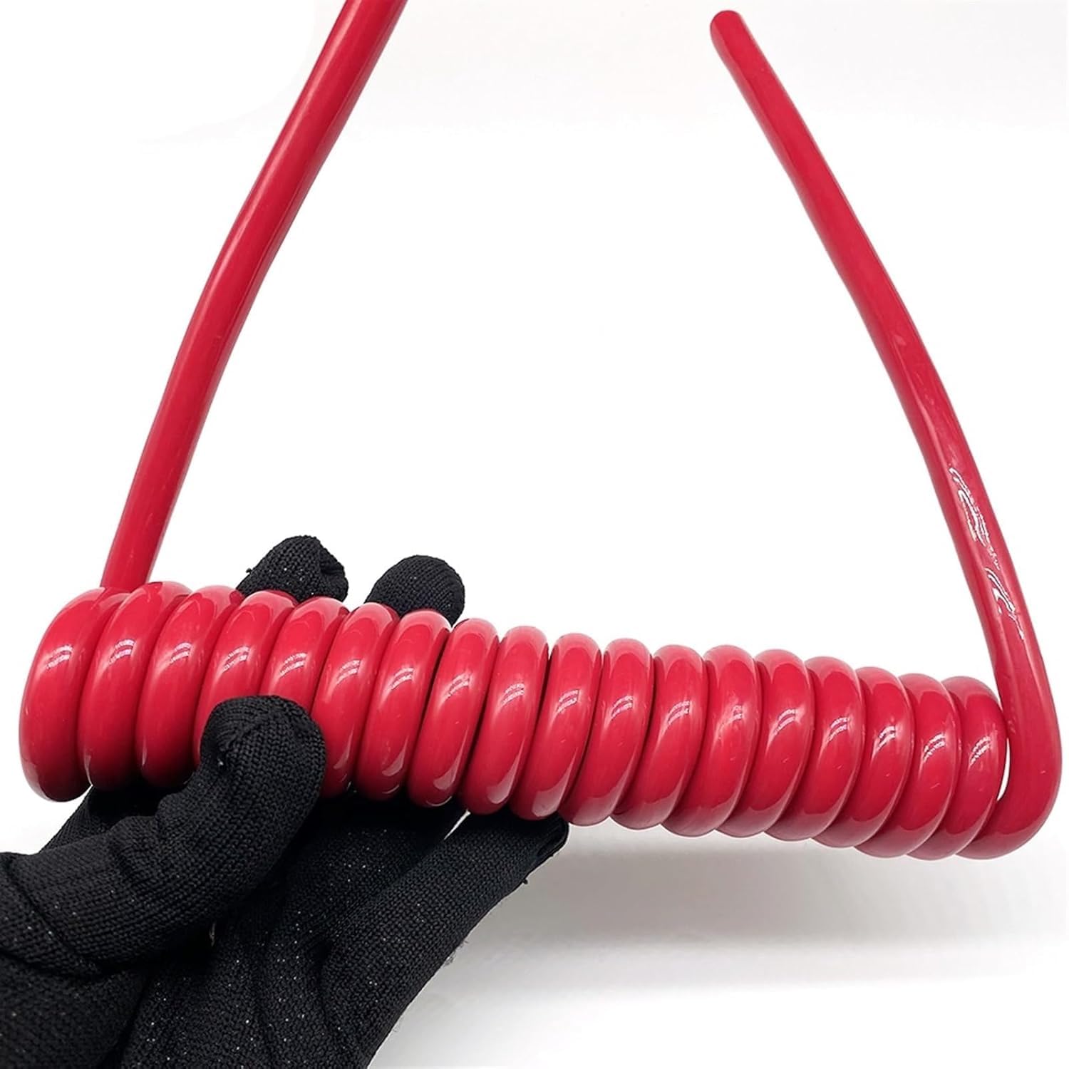 BDAYEK Spring Spiral Cable Straight 2 Meters Expandable Core 15AWG Cable Stretchable Polyurethane Telescopic Spiral Red Spring Wire