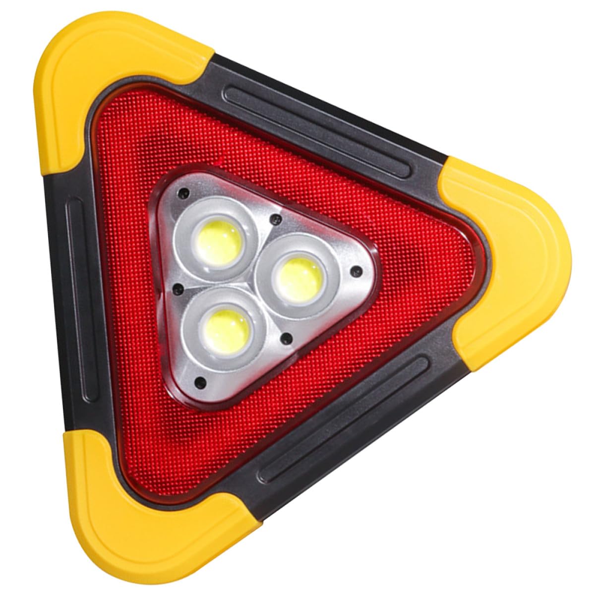 GANAZONO Triángulo de Advertencia Reflectante Portátil para Coche y Tractor Luces LED de Emergencia para Señalización en Construcciones y Situaciones de Emergencia