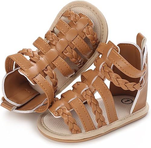 Miniatura 4 de LAFEGEN Sandalias de verano para bebés niños y niñas, 2 correas, antideslizantes, suela suave, zapatos de playa para bebés, zapatos de cuna para