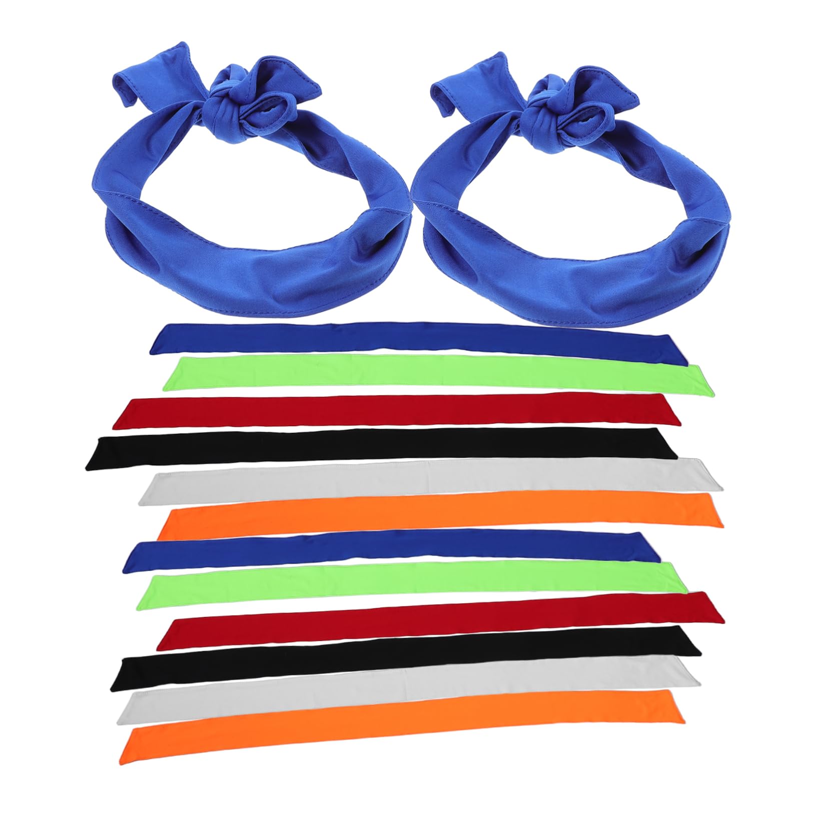 24 Pezzi Sportiva Chioma Poliestere Fascia per Corsa | Donna Uomo, Design Antiscivolo e Assorbente, Comfort Traspirante per Esercizi e Allenamento