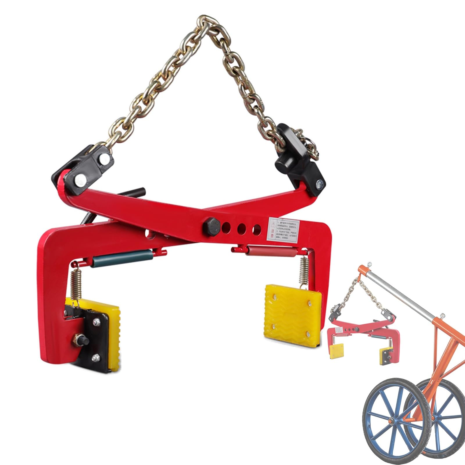 SaryEdge Heavy Duty Stone Lifting Clamp - Vertical Lifter for Marble, Granite, Glass, Metal Slabs, and Slate with Adjustable Opening，23inch，23inch