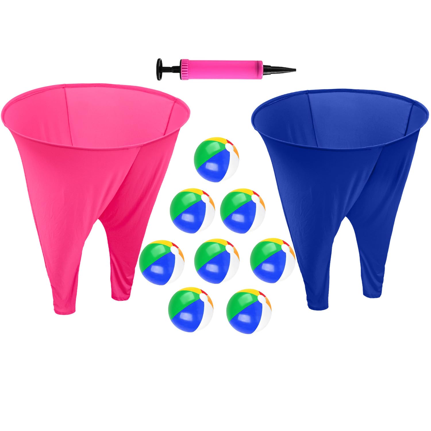FUHSY Granny Pants Outdoor Game,Granny Pants with 8 Bouncy Balls & 1 Air Pump (Random Colors) and 2 Pack Color Granny Pants Game for Adults Family Reunion & Team Building