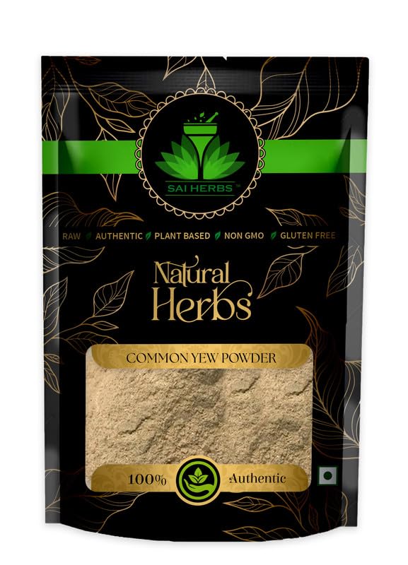 SAI HERBS Yew Herbal Powder - Common Yew Herbal Powder - American Yew Herbal Powder - Contain Antioxidants - Good for Heart - Pure & Natural (500 Grams)
