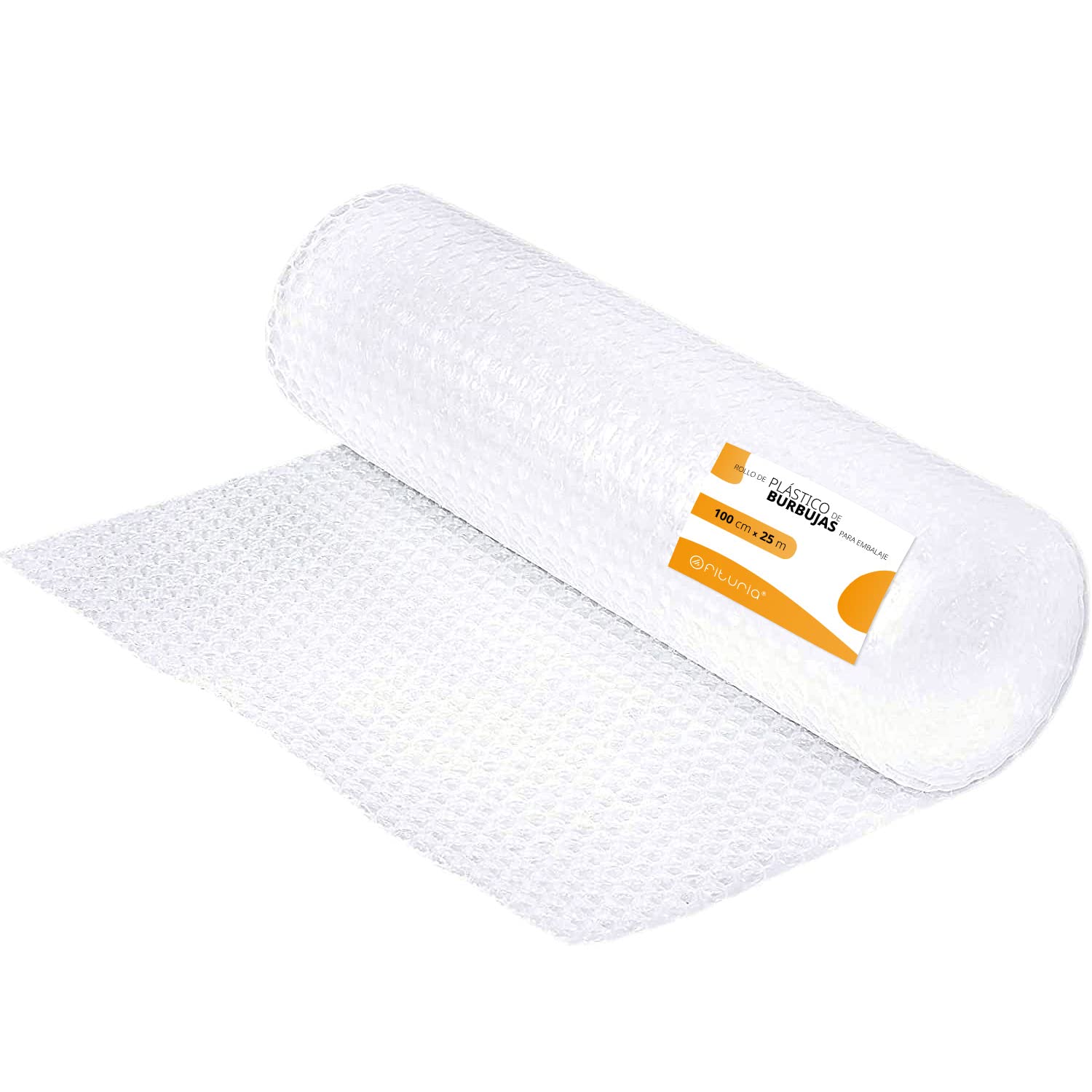 Rollo Burbujas Embalaje, Papel de Burbujas para Embalar, Plástico de Burbujas para Mudanzas, Embalajes y Cajas. Medida 100 cm x 25 m de longitud - Ofituria
