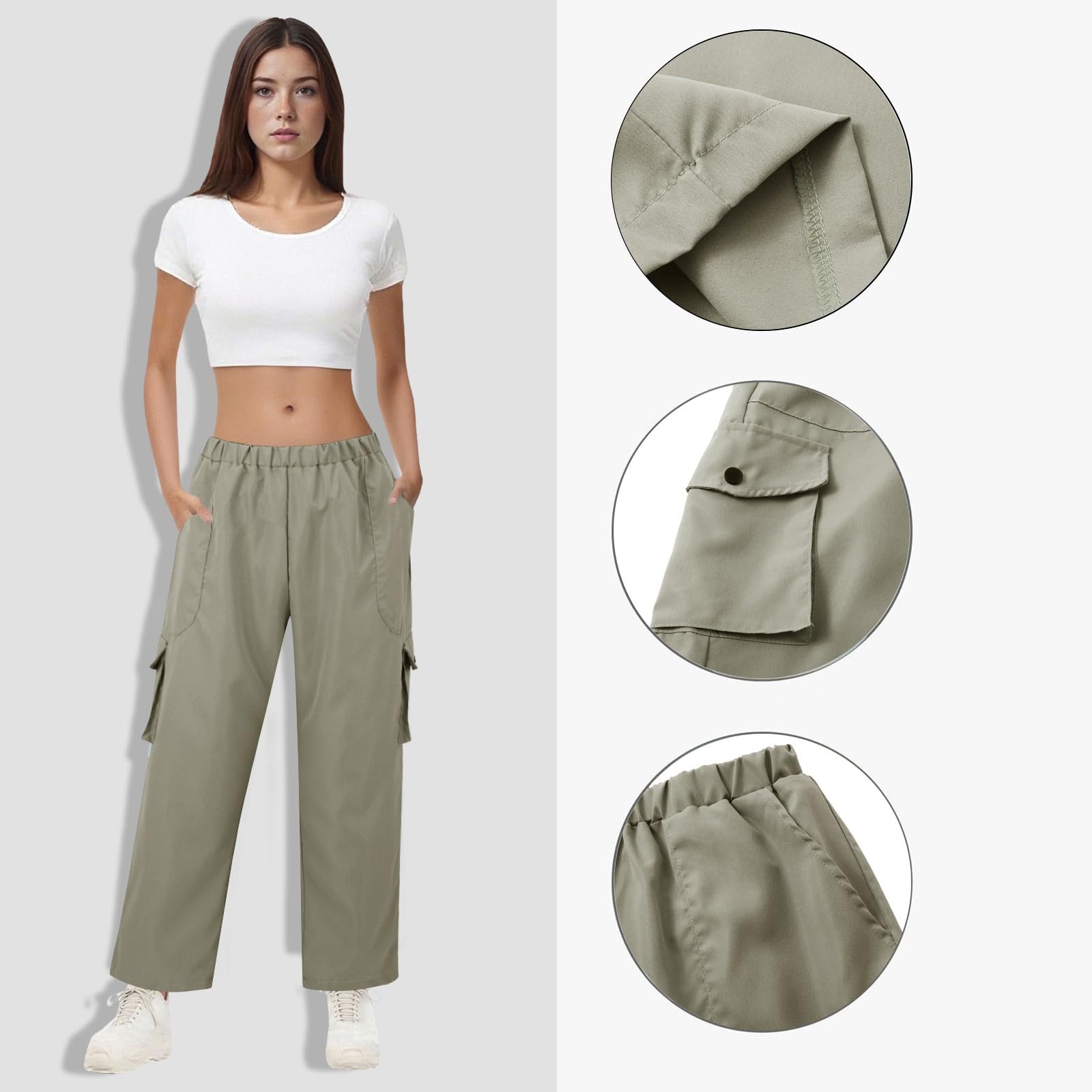 Pantalones de trekking para mujer, de verano, estilo deportivo, con