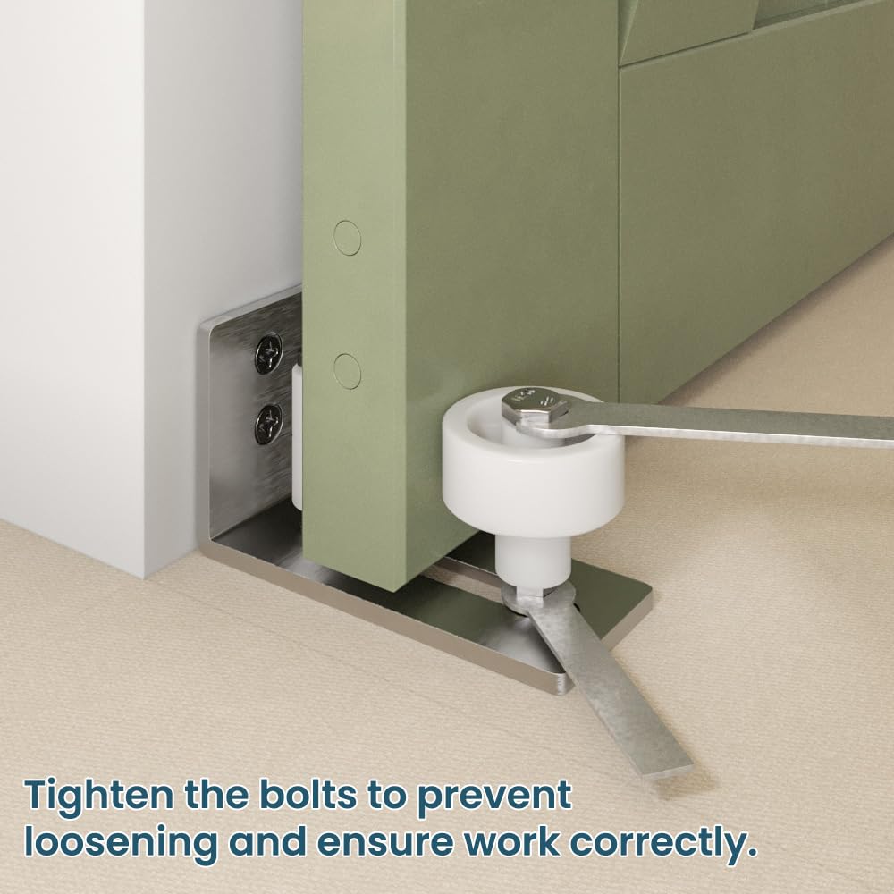 Guía De Piso Para Puerta Corredera - Ajustable Para Puertas De 35-60 Mm - Hierro Plateado - Instalación Fácil