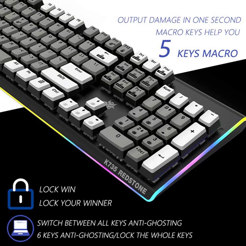 PUBG tastiera Combo tastiera meccanica magnanibruno interruttore retroilluminazione RGB retroilluminato tastiera Gaming Mouse Macro PC Gamer Mouse