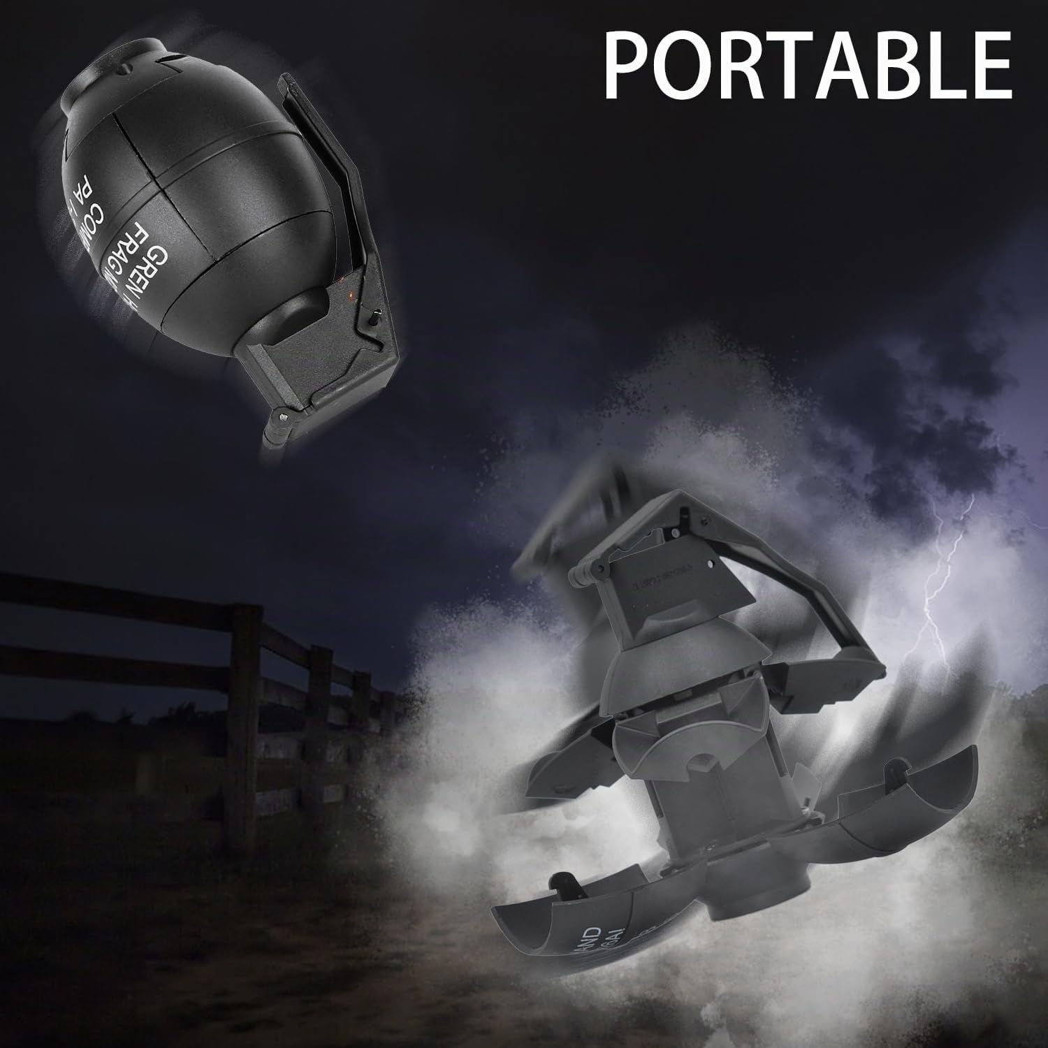 CS Grenade Jouets Tactiques Grenades À Main en Plastique Airsoft Rival Jeu De Bataille Recharge Jouet pour Extérieur CS Jeu Cosplay Accessoires Cadeau 14+ (M26A1-Black)