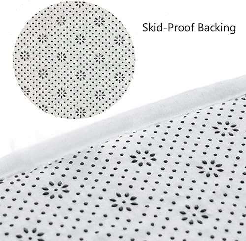 Miniatura 10 de Juego de alfombrillas de baño rústicas de granja, margaritas rosas y mariposas en el campo, juego de tapetes de baño de madera con alfombra de baño